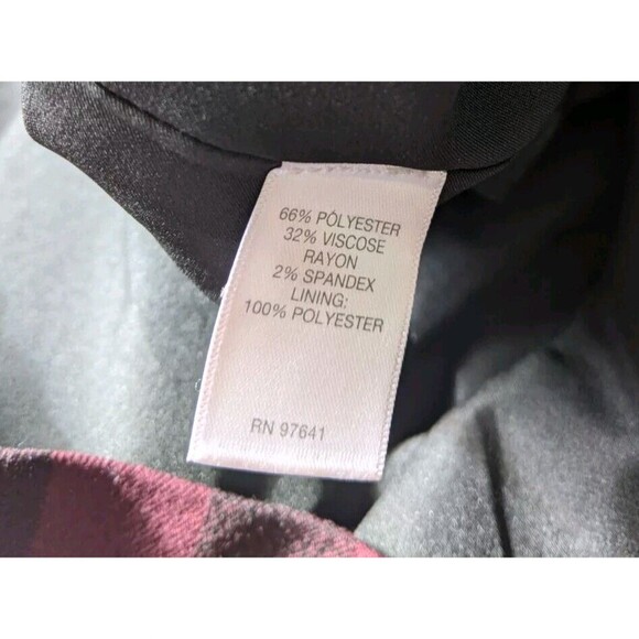 J. Jill Skirt Elastic Waist Pull On Mini Lined Pockets Check Size 2X - Picture 5 of 6